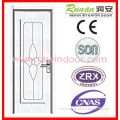 semi solid wooden door interior pvc door with frosted glass